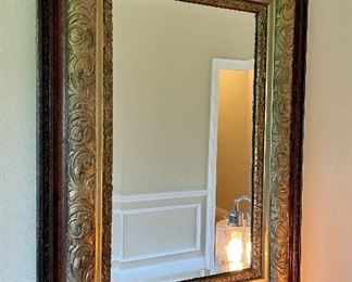 Item 151:  Decorative Mirror with Gold Accent - 24" x 34.25": $125
