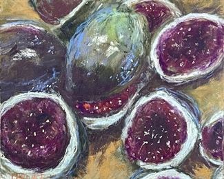 Item 157:  Pastel by Dina Gardner - "Figs" - 6" x 6":  $125