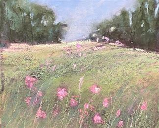 Item 161:  Pastel by Dina Gardner - "Pink Poppies": $175