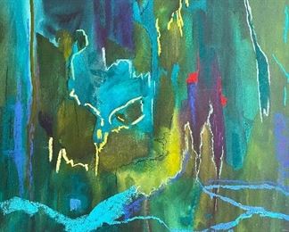 Item 167:  Abstract Pastel by Dina Gardner - 20" x 16":  $295
