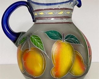 Item 233:  Large Mexican Pitcher with Fruit - 10": $14