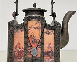 Item 243:  Antique Chinese Teapot (heavy) - 6": $125