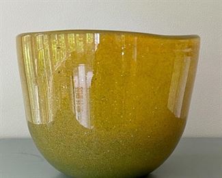 Item 286:  Signed Glass Bowl: $38