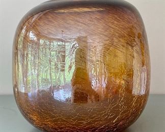 Item 285:  Crackle Glass Bowl/Vase: $38