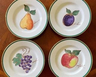 Item 329:  (4) Crate and Barrel Fruit Plates: $16