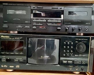 Item 385:  Yamaha Cassette Deck Player (top):  $95                                                               Item 386:  Pioneer Compact Disc Player (bottom): $250