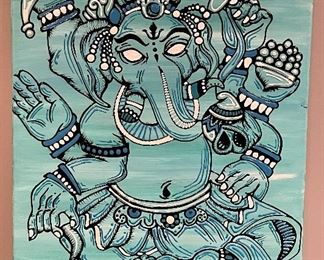 Item 458:  Ganesh Pop-Art on stretcher frame: $45