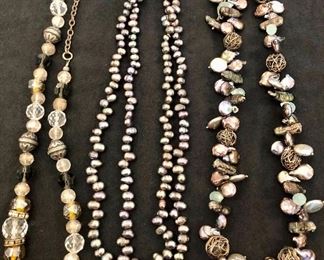 Item 412:  Fashion bead or pearl necklaces: $14 ea