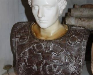 no. 129 Pair of marble bust - Roman Caesar - 18 1/2" tall - $1,500 - Greek 19" tall - $1,750