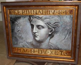 no 141. Oil painting on canvas - Ferdinand VSI Magn DV Xet painting - 40" x 30" frame 49 1/2" x 40" - $495
