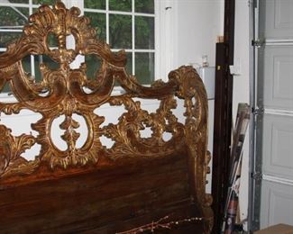 no. 142 Large ornate king size headboard and frame - headboard 72" tall - $750