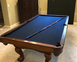 AVAILABLE FOR PRESALE - beautiful Brunswick Contender 8ft pool table with blue felt - contact for price