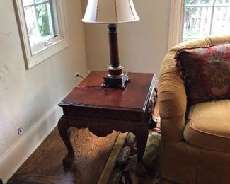 matching Carriage House carved side table