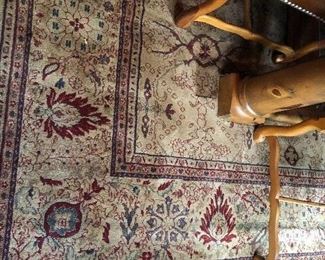 8'2"x11'9" Wool Belgian carpet