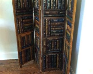 faux book folding screen