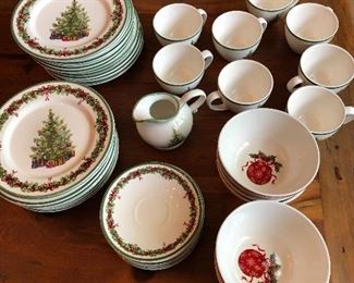 Christopher Radko Holiday Celebrations plates, bowls, saucers, cups