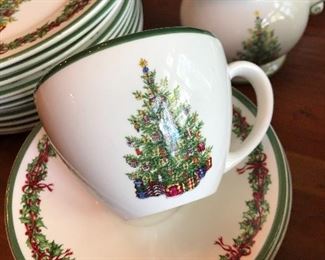 Christopher Radko Holiday Celebrations plates, bowls, saucers, cups