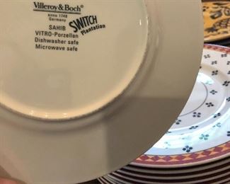 villeroy & boch Sahib Switch Plantation Germany 11 salad plates