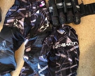 Valken paint ball pants, shirt, pods, other airsoft guns and paintball accessories available