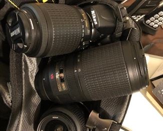 Nikon camera and lenses