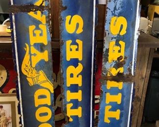 vintage goodyear signs