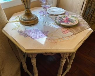 Wonderful hand painted accent table