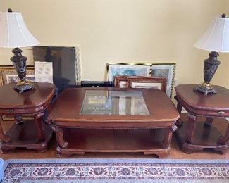 3 Piece Traditional Coffee Table and End Tables