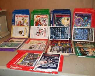 Vintage Intellevisioin games and boxes
