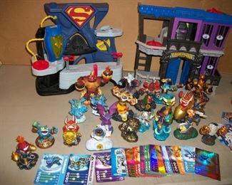 Skylanders Game pieces figures....Superman and Batman Playsets