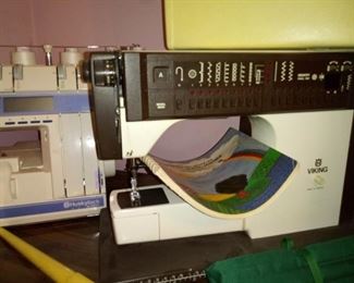 Sewing machines and accessories, thread, ribbons, buttons, FABRIC!, etc. etc.!!!