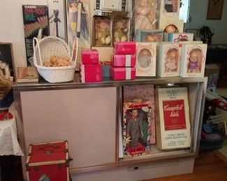 Dolls!!! Large collection of Kewpie dolls in the original boxes! DISPLAY CASE ALSO FOR SALE