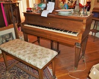 Marshall and Wendell baby grand player piano