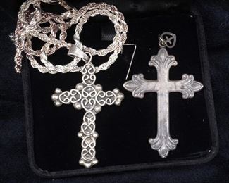 Silver crosses