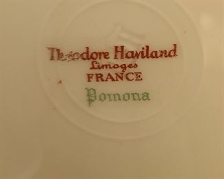 Theodore Haviland Limoges Pomona porcelain dinnerware