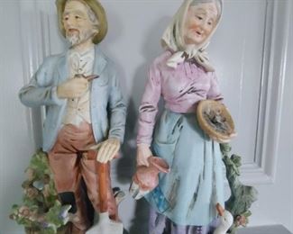 Farmer and Wife Figurines