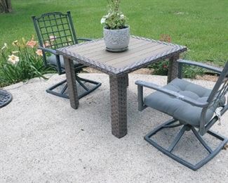 Square Patio Table and 2 Chairs