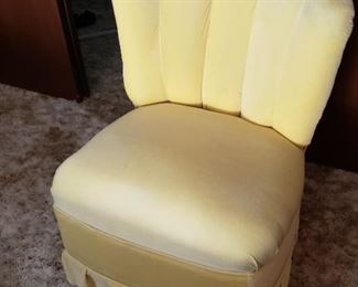 yellow slipper chair