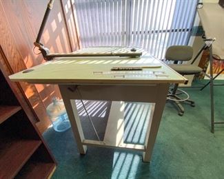 Drafting table with light available for presale. Call Mimi 562-254-2597 for details.