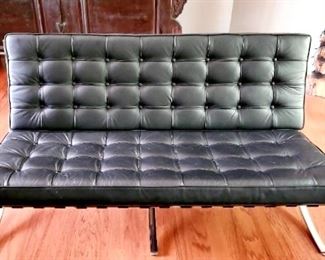 $1400-Mies van der Rohe "Barcelona" Loveseat bought around 2004, great condition with great leather, high quality replica of Van Der Rohes 1929 design. This piece far exceeds construction of replicas currently on the market. 