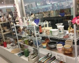GARDENING and great gardening books!!!!
Also lots of vases!!!
