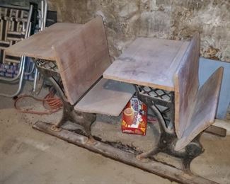 Antique school desks