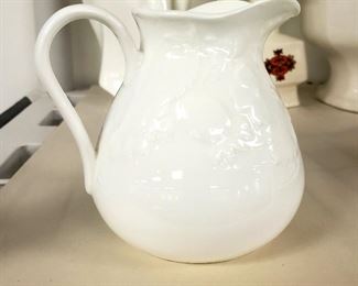 Wedgwood Stawberries and Vine Bone China White Pitcher 