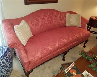 antique sofa, recent new fabric