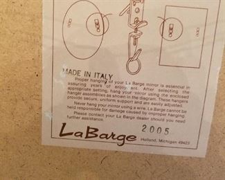 LaBarge mirror, made in Italy in 1984.