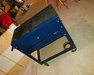 Companion tool chest/cart with built-in full, tool trays
