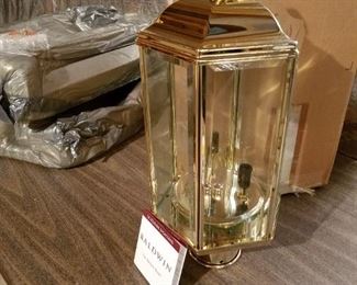 in-box, never installed Baldwin brass post lantern, 8"  ($466.00 at store)