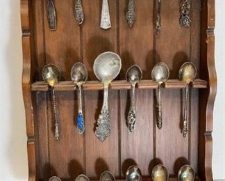 spoon souvenir collection and wall organizer