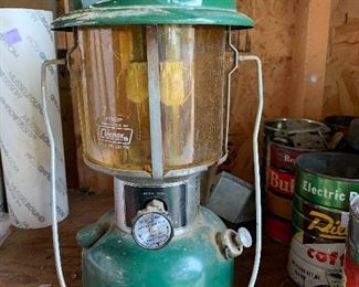 Vintage Coleman lantern, not shown, vintage Coleman stove