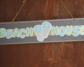 Beach house sign