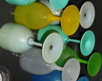 Colored drinking glasses